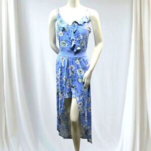 NO BOUNDRIES XXL  super soft sleeveless ruffles open front maxi romper.